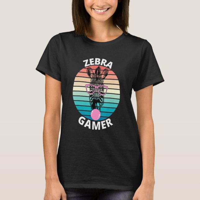 T-shirt Graphique Zebra Gamer Pour Gamer Kids (Devant)