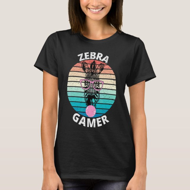 T-shirt Graphique Zebra Gamer Pour Gamer Kids (Devant)