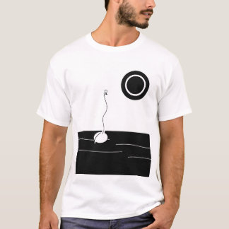T-shirt Graphiques abstraits minimalistes noir et blanc