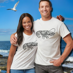 T-shirt graphiques de cru de homard