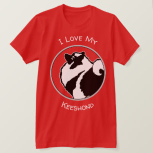 T-shirt Graphiques de Keeshond - art original mignon de