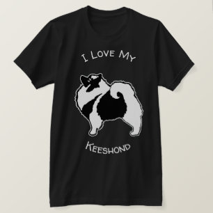 T-shirt Graphiques Keeshond - Art de chien original mignon
