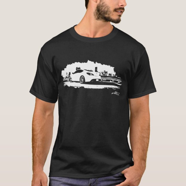 T-shirt Graphiques noirs et blancs de coupé de genèse (Devant)