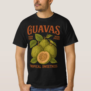 T-shirt Graphiques Publicitaires Rétro de Goyaves Tropic