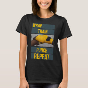 T-shirt Graphiques Punchy Wrap Train Punch Répéter, Boxe K