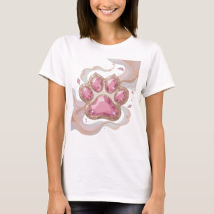 T-shirt Graphisme argenté PINK JEWELLED EMPRUNTE D'UNE PAT