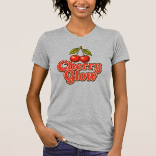 T-shirt Graphisme Cerise Rétro Vintage Lueur de Cerise