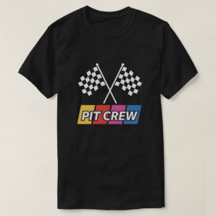 T-shirt Graphisme coloré et gras de drapeau à damier de co