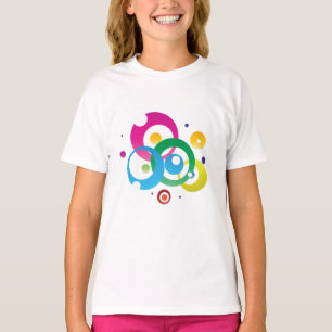 T-shirt Graphisme de cercles abstraits colorés