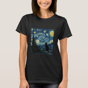 T-shirt Graphisme de chat noir audacieux dans le style d'a