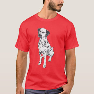T-shirt Graphisme de chien dalmatien tacheté joueur