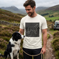 Graphisme de chien en ligne minimaliste Border Col