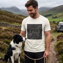 Graphisme de chien en ligne minimaliste Border Col