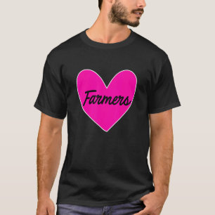 T-shirt Graphisme de cœur de fermier Vache Agriculture de