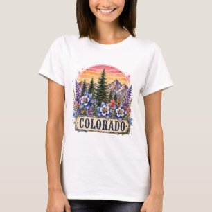 T-shirt Graphisme de conception PNG de montagnes vintage d