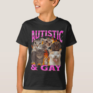 T-shirt Graphisme de contrefaçon de mème de chat drôle aut