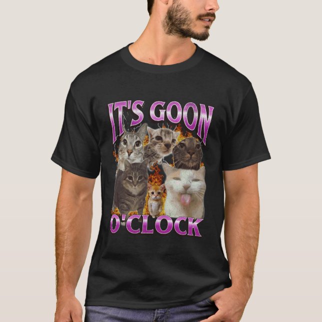 T-shirt Graphisme de contrefaçon de mème de chat drôle de  (Devant)
