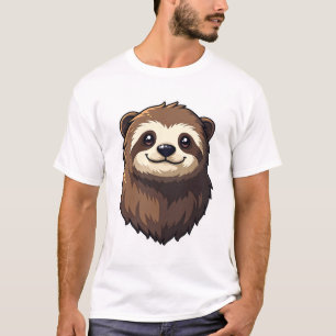 T-shirt Graphisme de faune rétro vintage visage de paresse