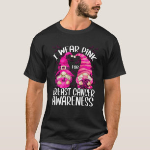 T-shirt Graphisme de gnome rose pour femme sur le cancer d