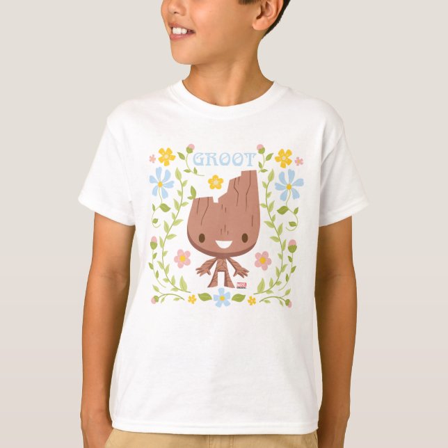 T-shirt Graphisme de la graine florale (Devant)
