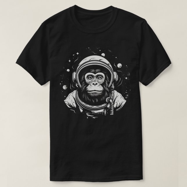 T-shirt Graphisme de l'astronaute du singe de l'espace Ape (Design devant)