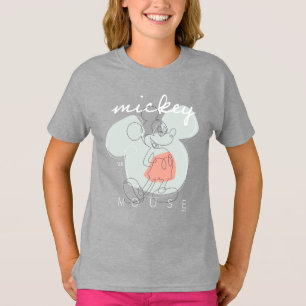 T-shirt Graphisme de Mickey Mouse en ligne continue
