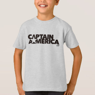T-shirt Graphisme de nom d'étoile stylisé Captain America