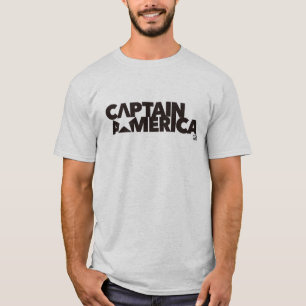 T-shirt Graphisme de nom d'étoile stylisé Captain America
