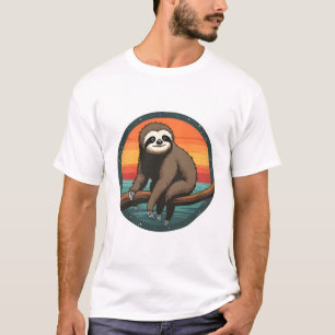 T-shirt Graphisme de paresseux vintage Art animal de la ju
