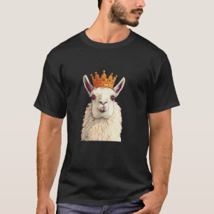 T-shirt Graphisme de royauté de lama pour une aventure amu