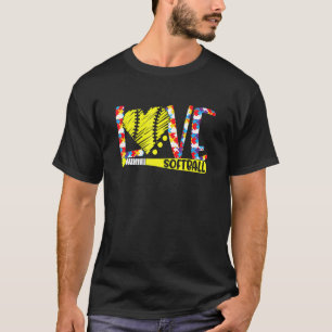 T-shirt Graphisme de softball pour adolescentes autistes 