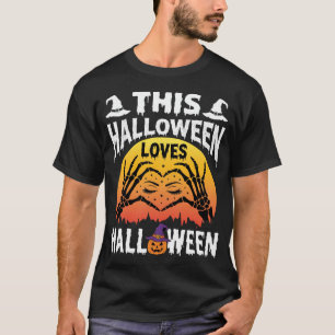 T-shirt Graphisme de sorcière aux mains de squelette de Ha