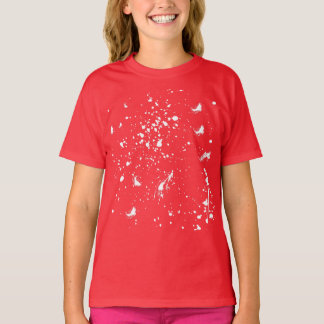 T-shirt Graphisme de tache de peinture blanche Tache d'enc