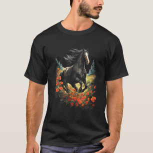 T-shirt Graphisme d'un cheval au galop époustouflant dans
