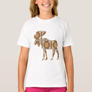 T-shirt Graphisme enfantin élan ambre