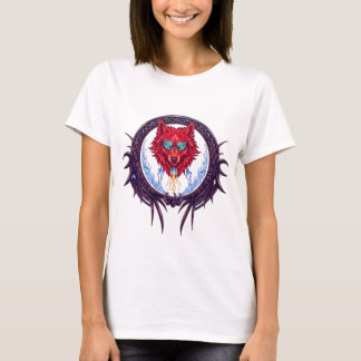 T-shirt Graphisme fantaisiste mythologique à crête de loup