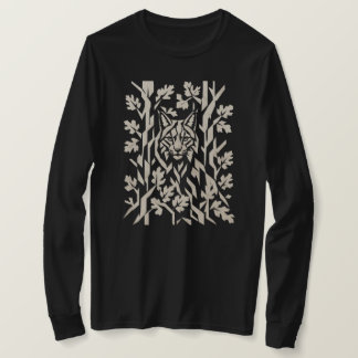 T-shirt Graphisme faunique de la forêt de Lynx roux