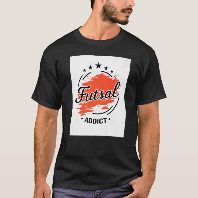 T-shirt Graphisme Futsal Addict Joueur de Football (Devant)
