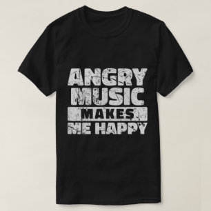 T-shirt Graphisme « La musique en colère me rend heureux »