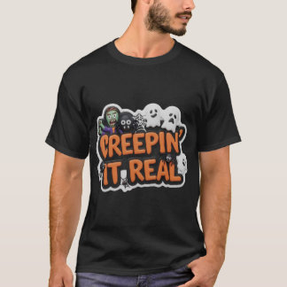 T-shirt Graphisme ludique d'Halloween avec des fantômes zo