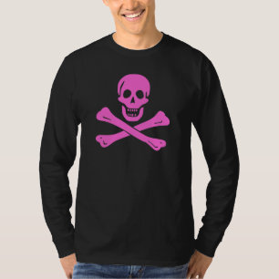 T-shirt Graphisme moderne de crâne et d'os entrecroisés ro