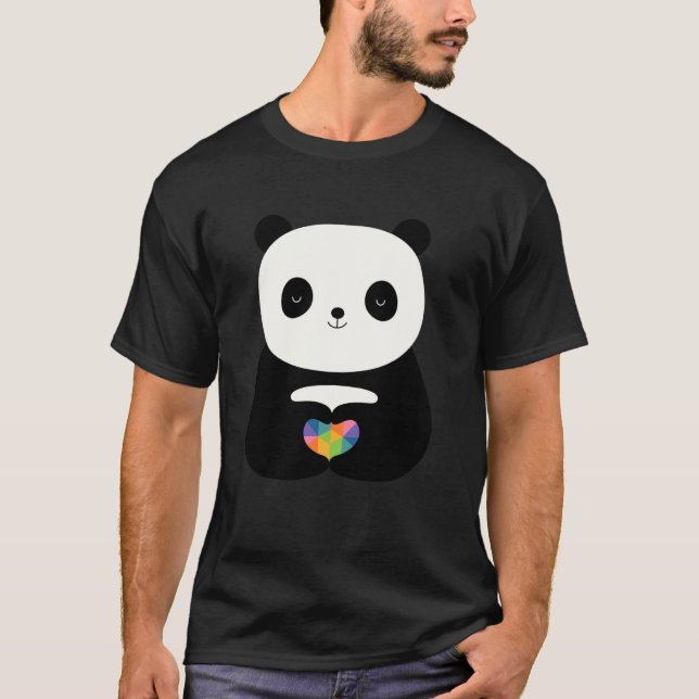 T-shirt Graphisme Panda Amour Andy Westface Threadless (Devant)