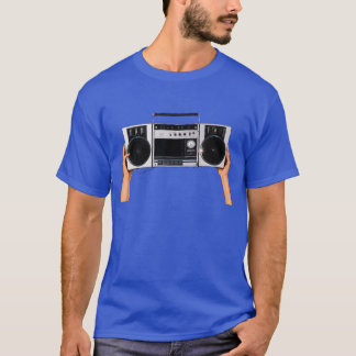 T-shirt Graphisme rétro boombox Hands-Up des années 80