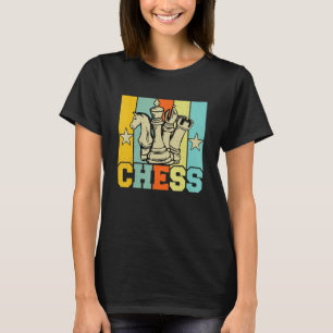 T-shirt Graphisme Rétro Échecs Joueur d'Échecs Échec et Ma
