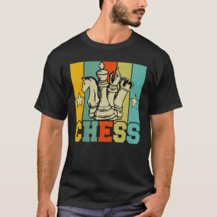 T-shirt Graphisme Rétro Échecs Joueur d'Échecs Échec et Ma