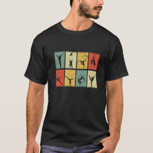T-shirt Graphisme Rétro Gymnaste Gymnastique Acrobate Acro