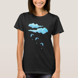 T-shirt Graphisme Rétro Parapente Parachute Ciel