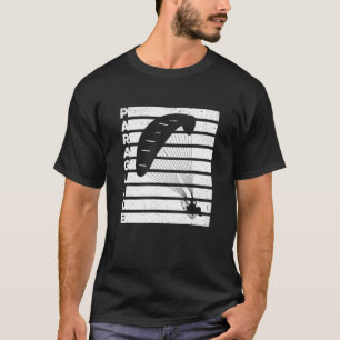 T-shirt Graphisme Rétro Parapente Parachute Ciel