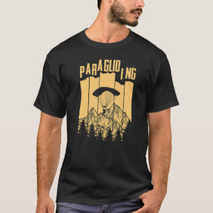 T-shirt Graphisme Rétro Parapente Parapentiste Parachute C