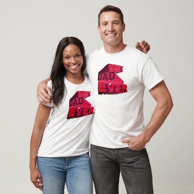 T-shirt Gras 3D meilleur papa jamais (Unisexe)